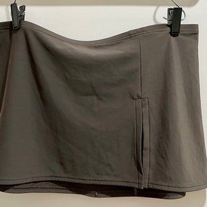 New Calvin Klein Chocolate Stretch Beach Vacation Swimwear Cover Up Skirt  L
